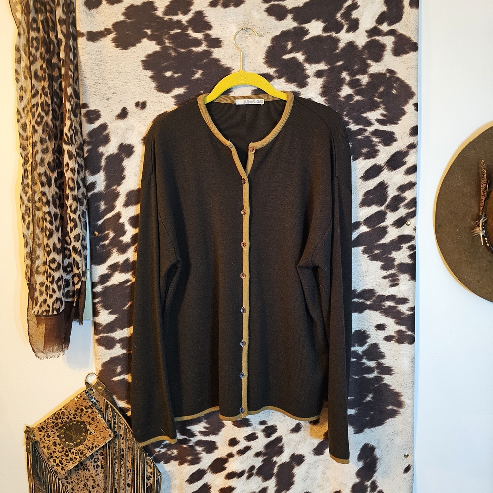 St. Bernard Of Ireland Brown Cardigan